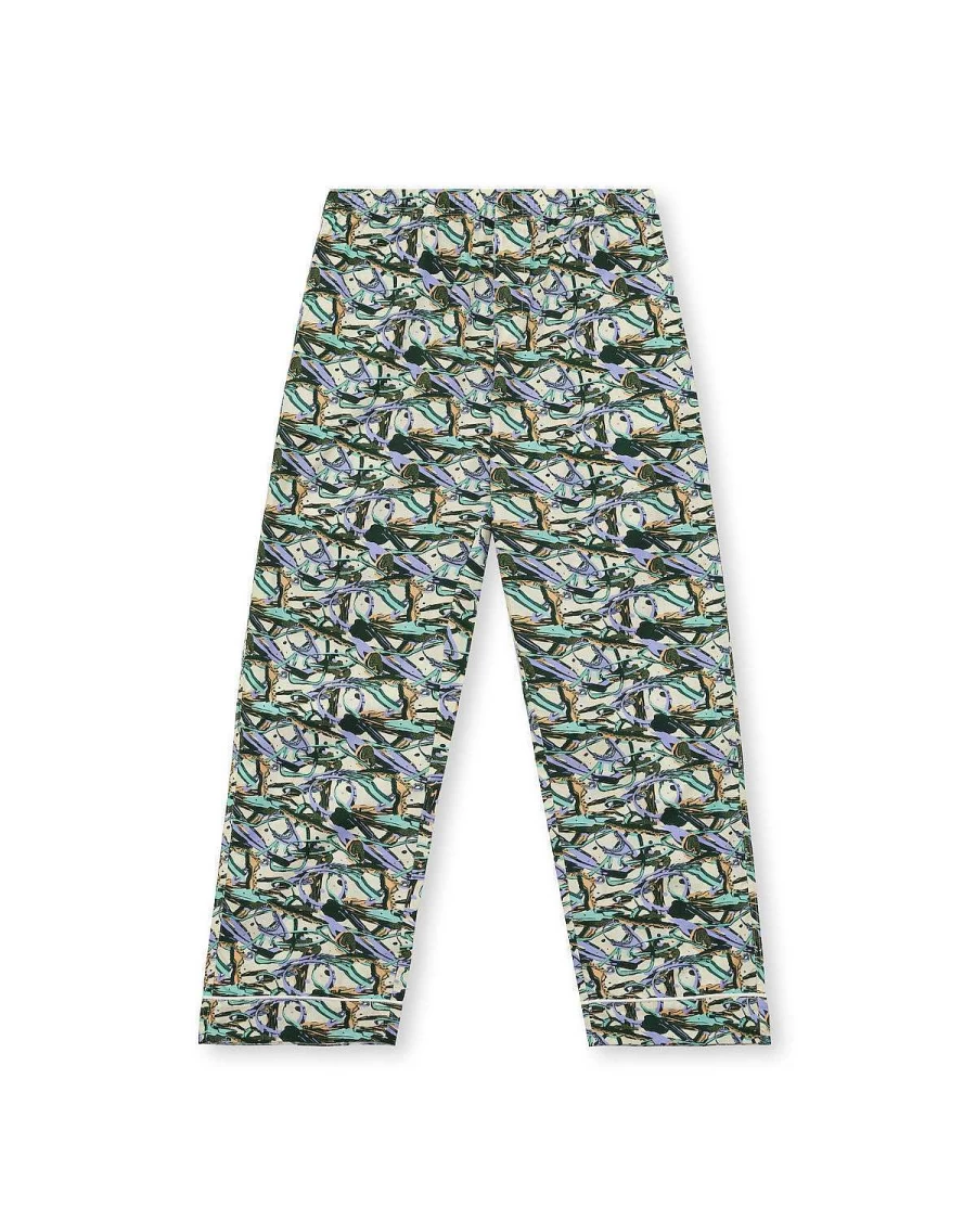 Brain Dead Multi-Color Graphic Print Lounge Pajama Pants - Streetwear Sleep Bottoms