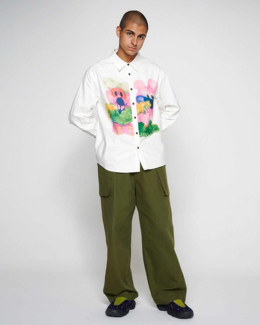 Brain Dead Alfie White Cotton Oxford Shirt