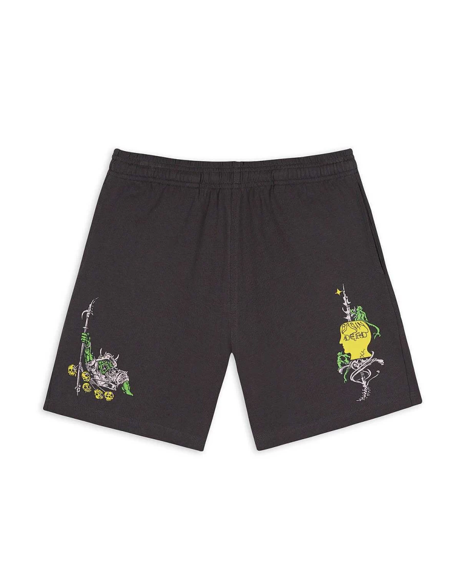 Brain Dead Black Skull Emperor Graphic Streetwear Shorts - Stretch Fit Casual