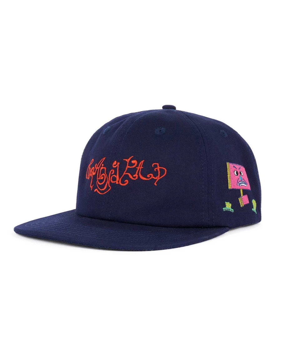 River 6 Panel Cap - Navy