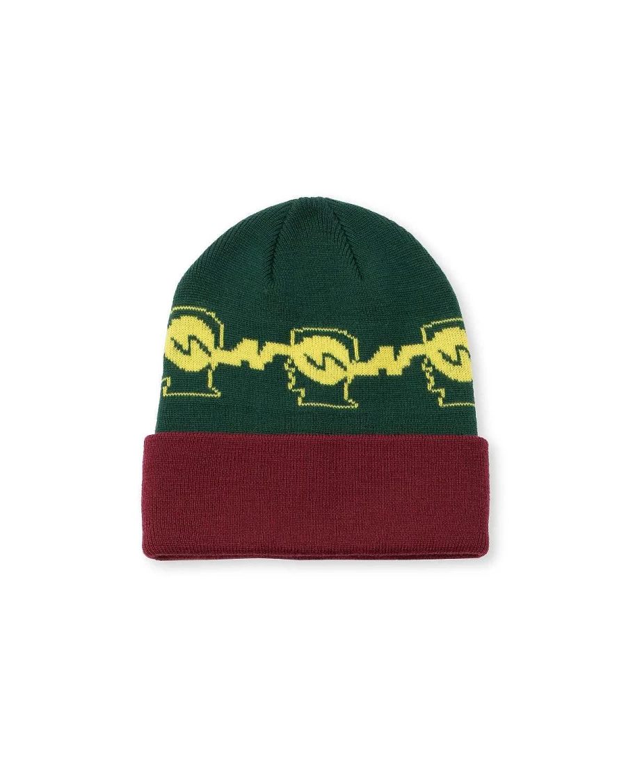 Running Logo Head Wool Beanie - Forest Green