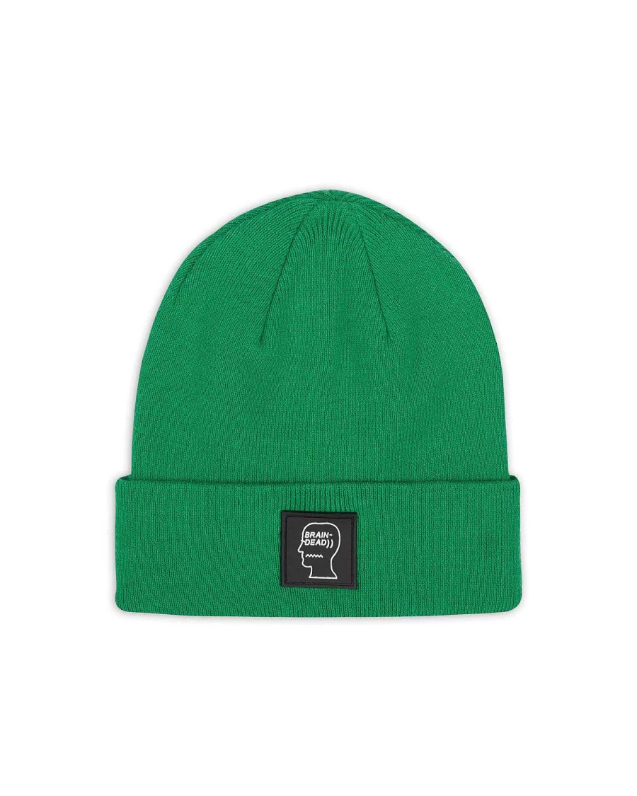 Fw22 Logo Head Wool Beanie - Kelly Green