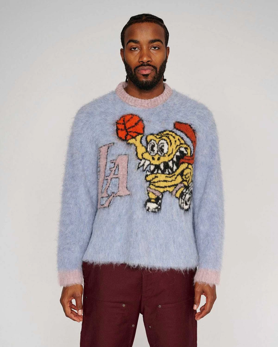 Brain Dead x NBA Los Angeles Lakers Alpaca Wool Sweater - Ice Color