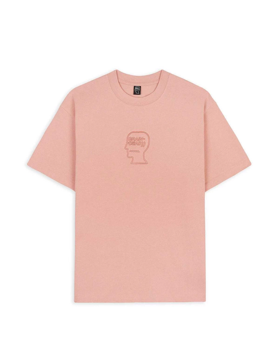3D Embroidered Logohead Heavy Weight T-Shirt - Peach