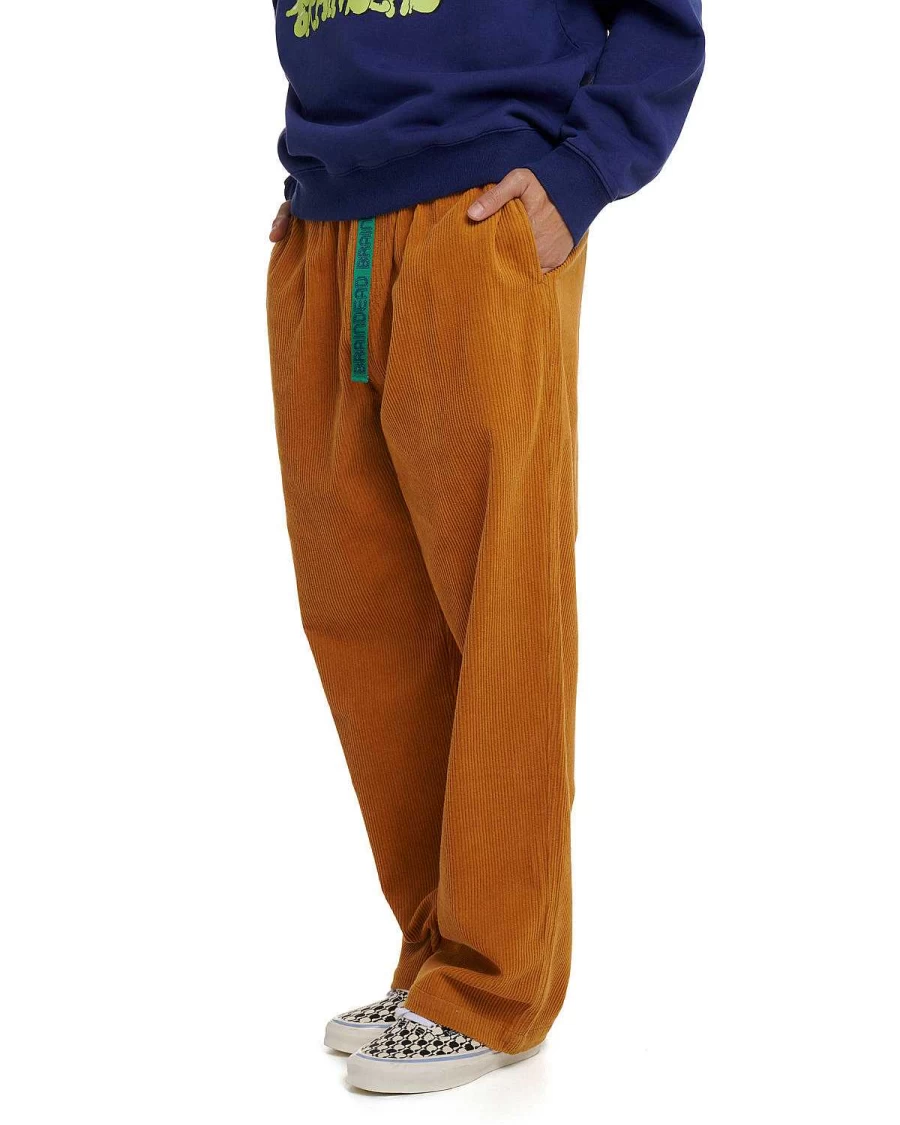 Brain Dead Corduroy Climber Pants - Mustard Color Men's Casual Utility Trousers