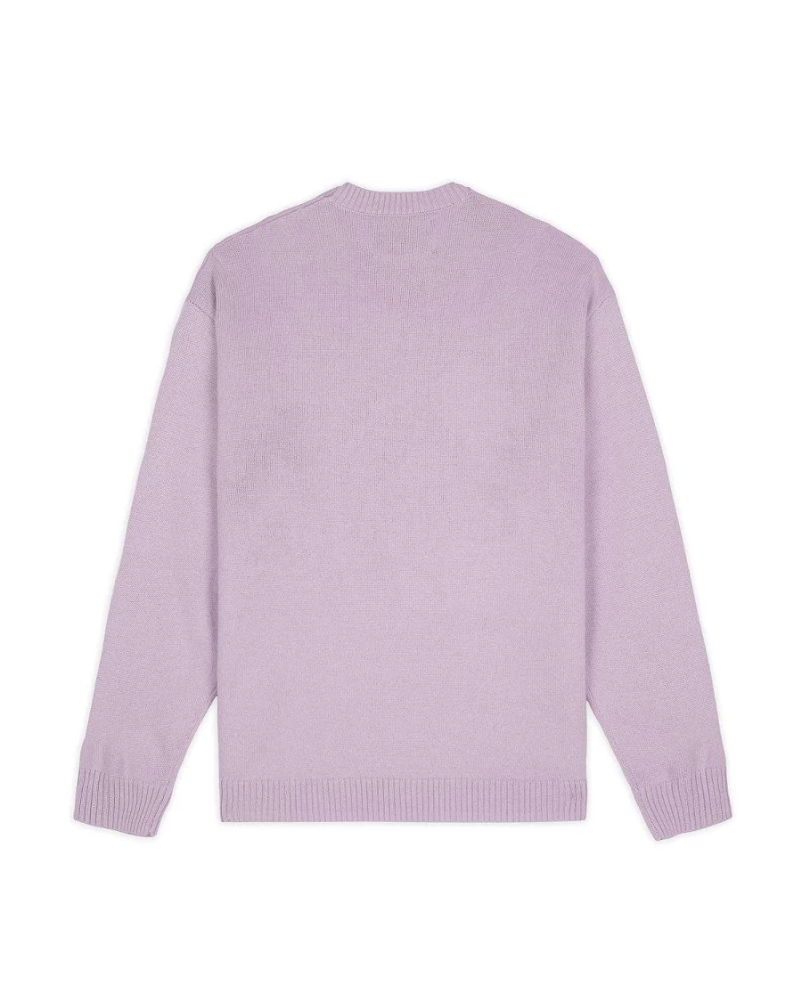 Brain Dead Lilac Hammer Knit Sweater - Oversized Streetwear Pullover