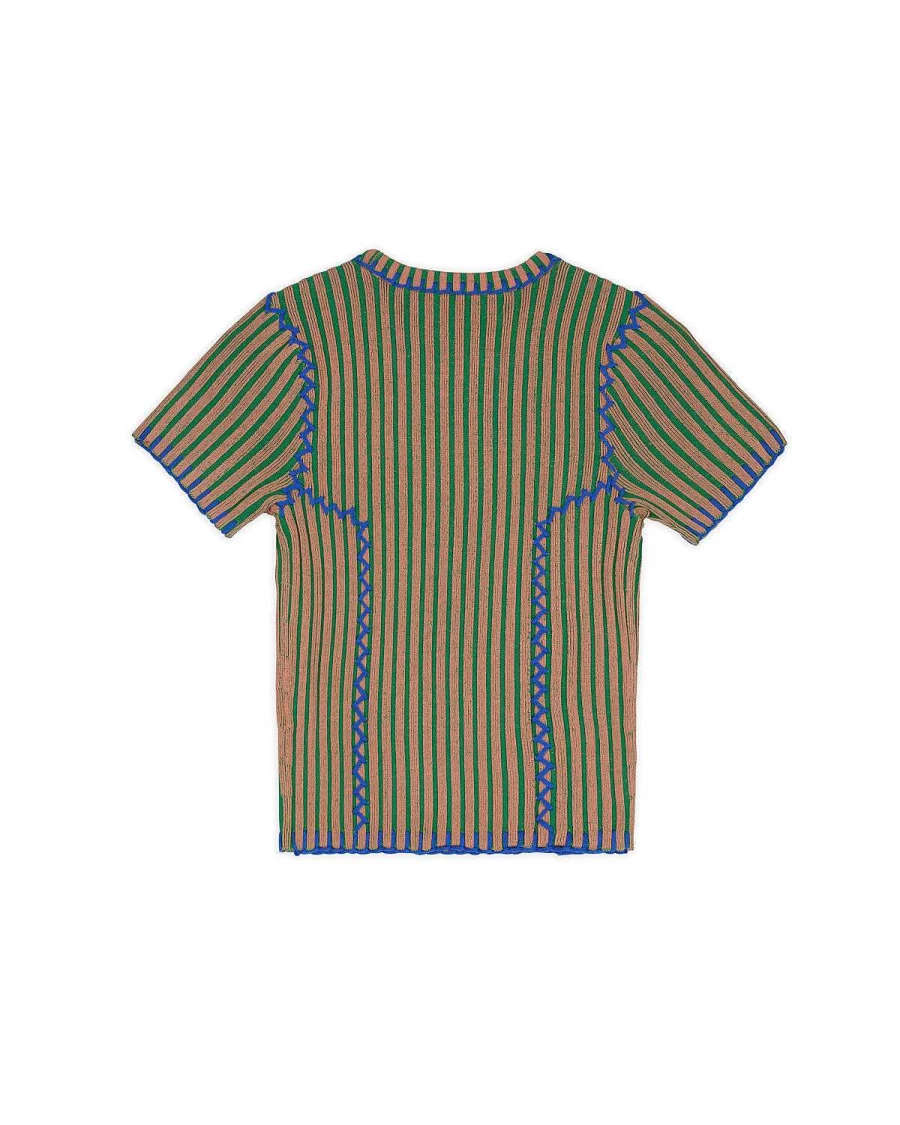 Brain Dead Mariel Knit Top - Sporty Green Crewneck Pullover for Men & Women | Athletic Casual Wear