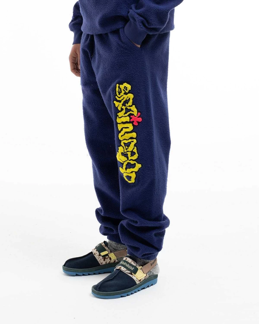 Brain Dead Reverse Fleece Slime Sweatpants - Navy