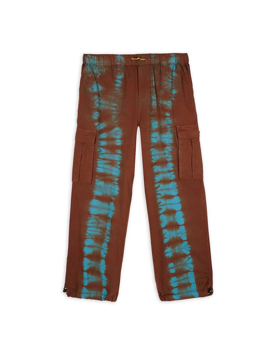Brain Dead Zebra Dye Flight Pants - Brown Multi Camo Print Streetwear Cargo Trousers