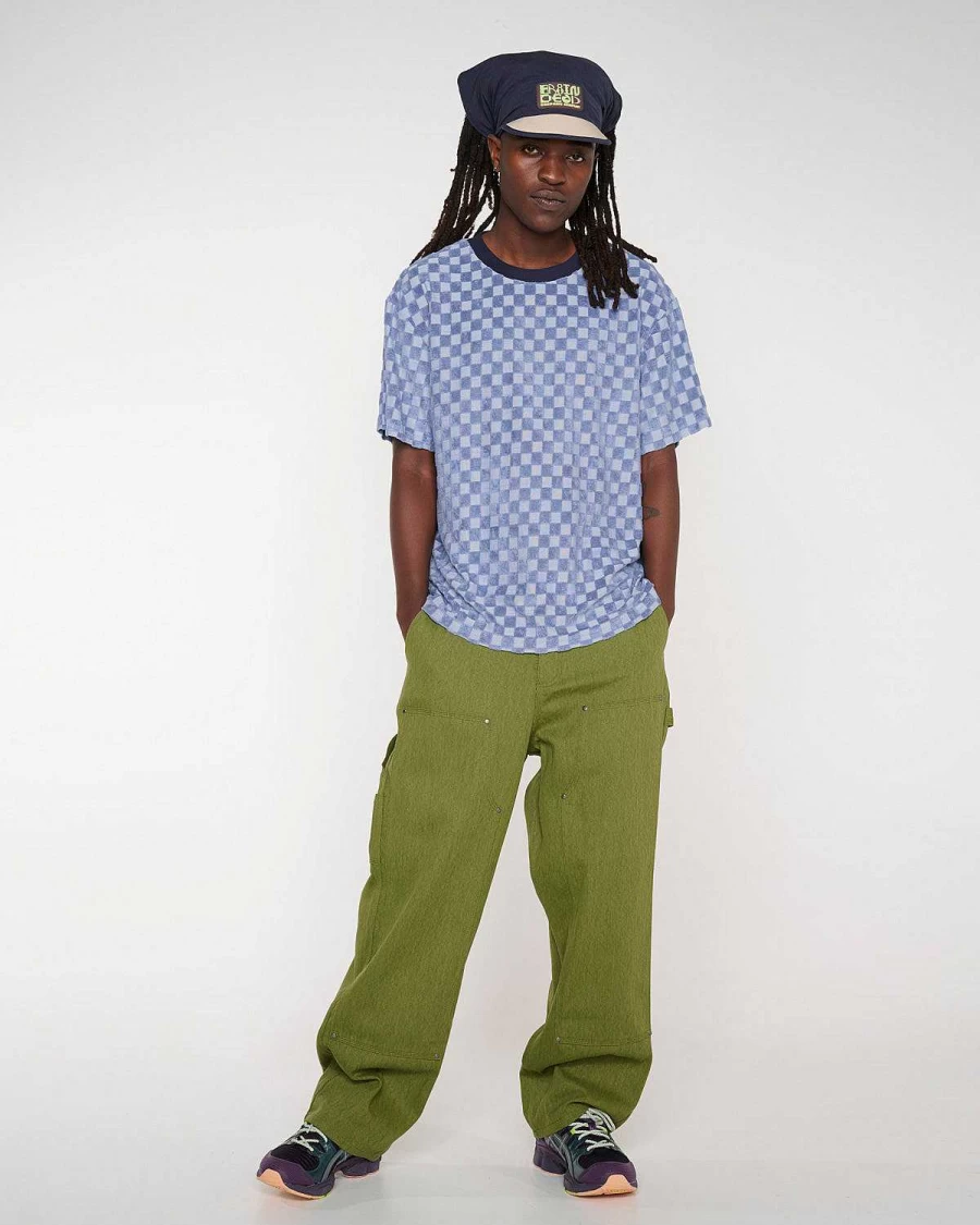 Brain Dead Bull Denim Double Knee Olive Utility Work Pants