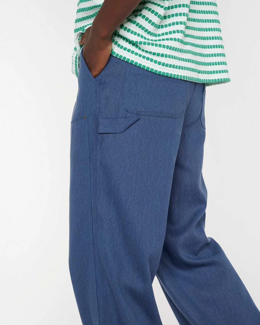 Brain Dead Navy Heavyweight Bull Denim Double Knee Workwear Utility Pants