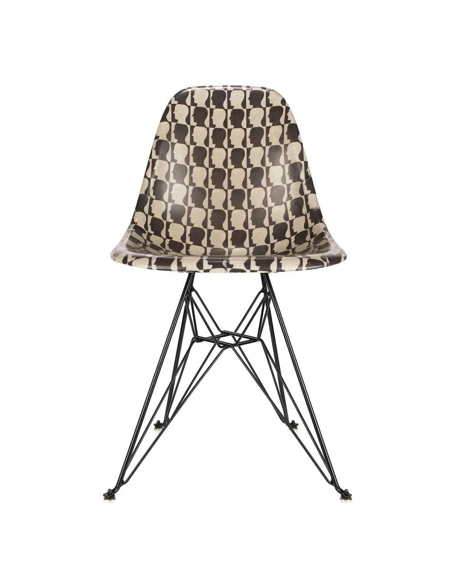 Brain Dead X Modernica Checkered Logohead Case Study® Furniture Shell Chair - Black