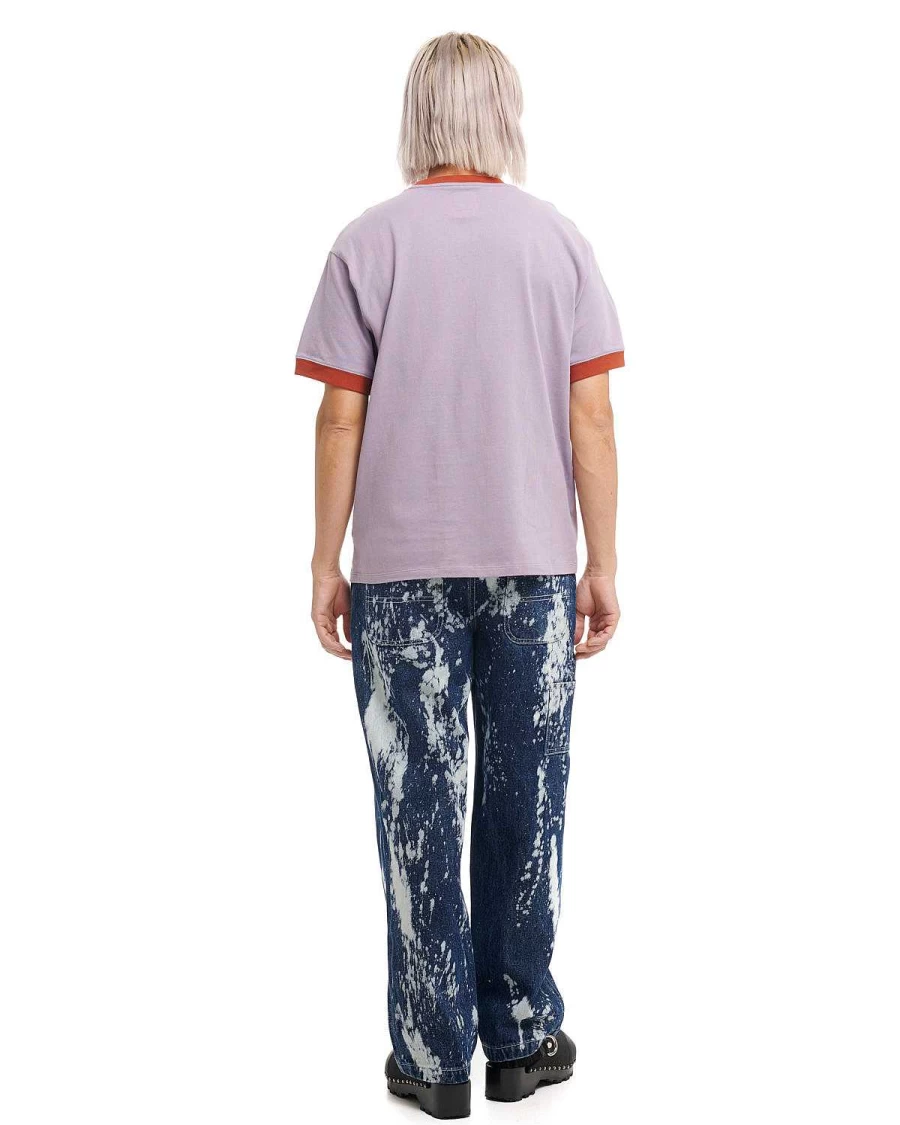 Dickies Hard Hat Embroidered Ringer T-Shirt - Purple Ash