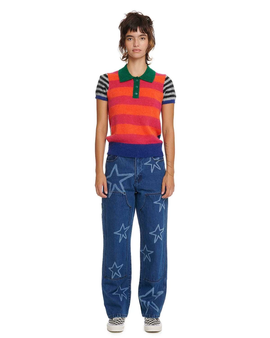 Brain Dead Multi-Color Graphic Polo Shirt | Streetwear & Casual Style