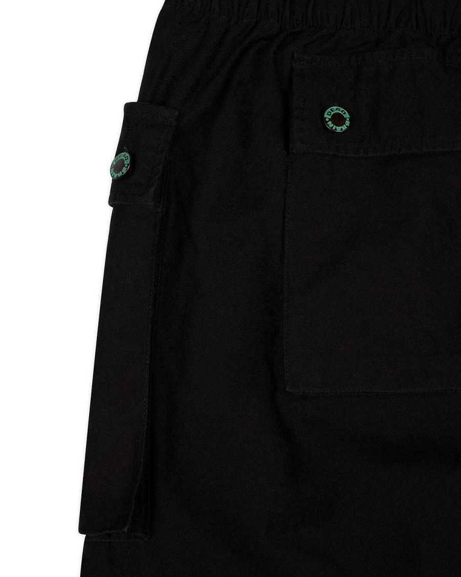 Brain Dead P44 Tactical Cargo Pants - Military Utility Jungle Design in Black
