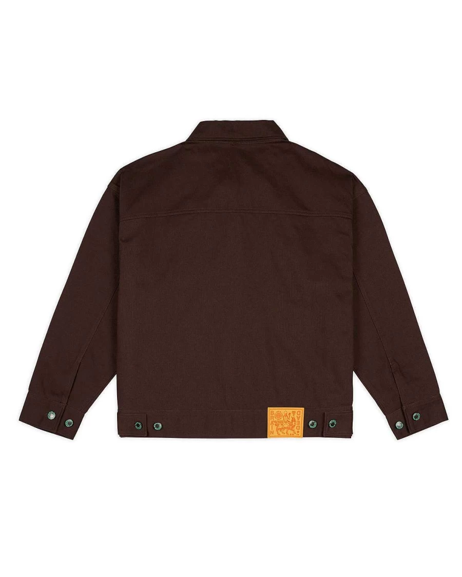BRAIN DEAD Brown Heavy-Duty Utility Work Jacket for Men | Industrial Outerwear