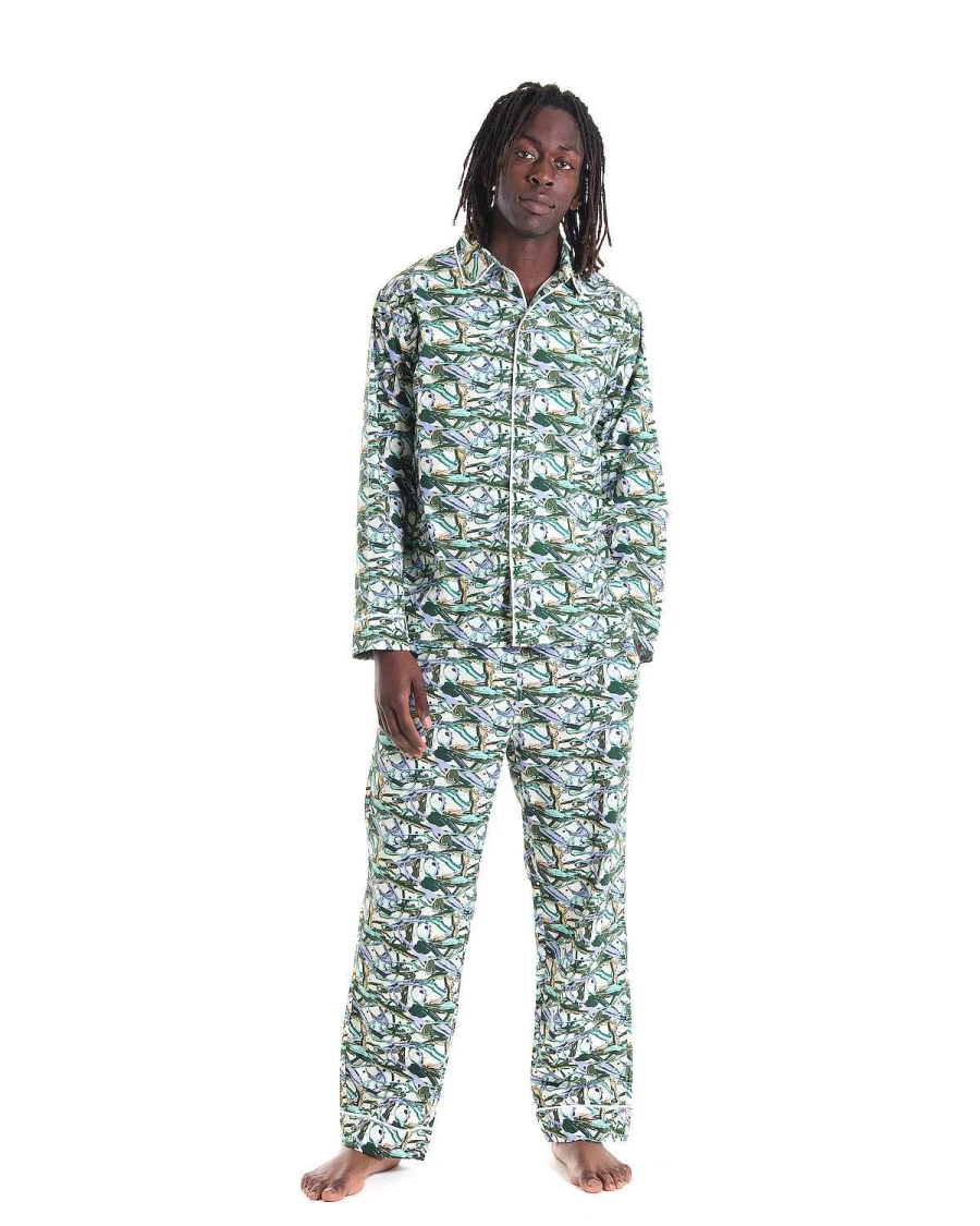 Brain Dead Multi-Color Strokes Pajama Top for Men & Women - Printed Sleepwear Shirt