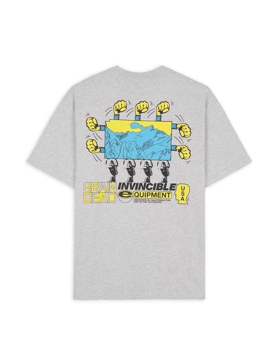 Brain Dead X Invincible Higher T-Shirt - Heather Grey