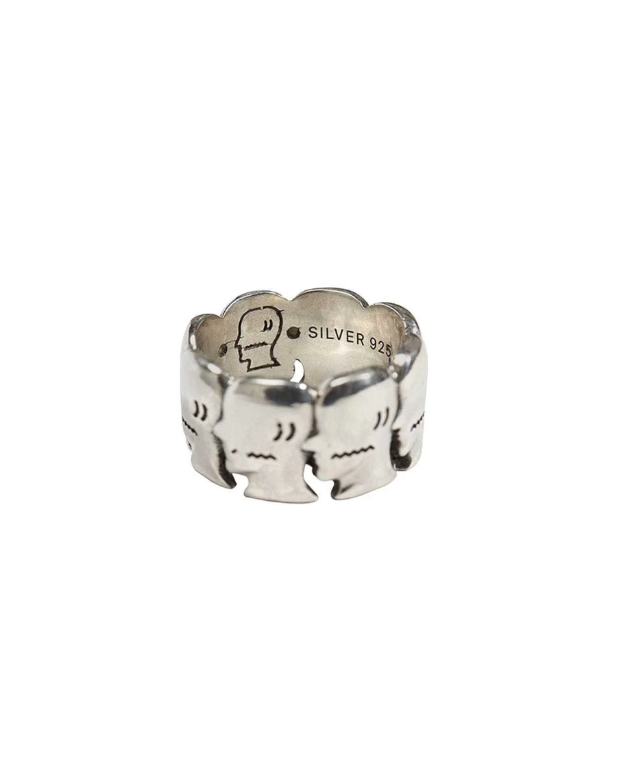 Brain Dead X Maple Steel Head Ring - Silver