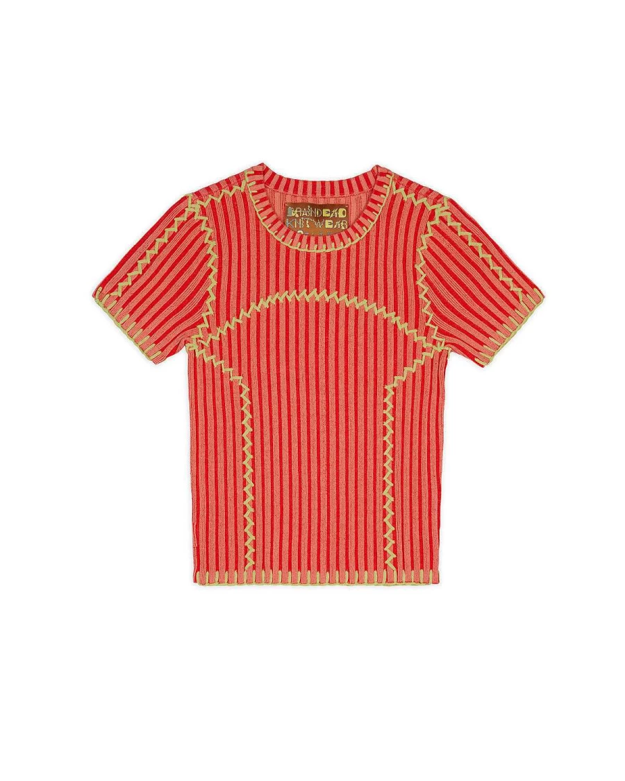 Brain Dead Mariel Guava Knit Top | Sportwear Streetwear Cotton Blend