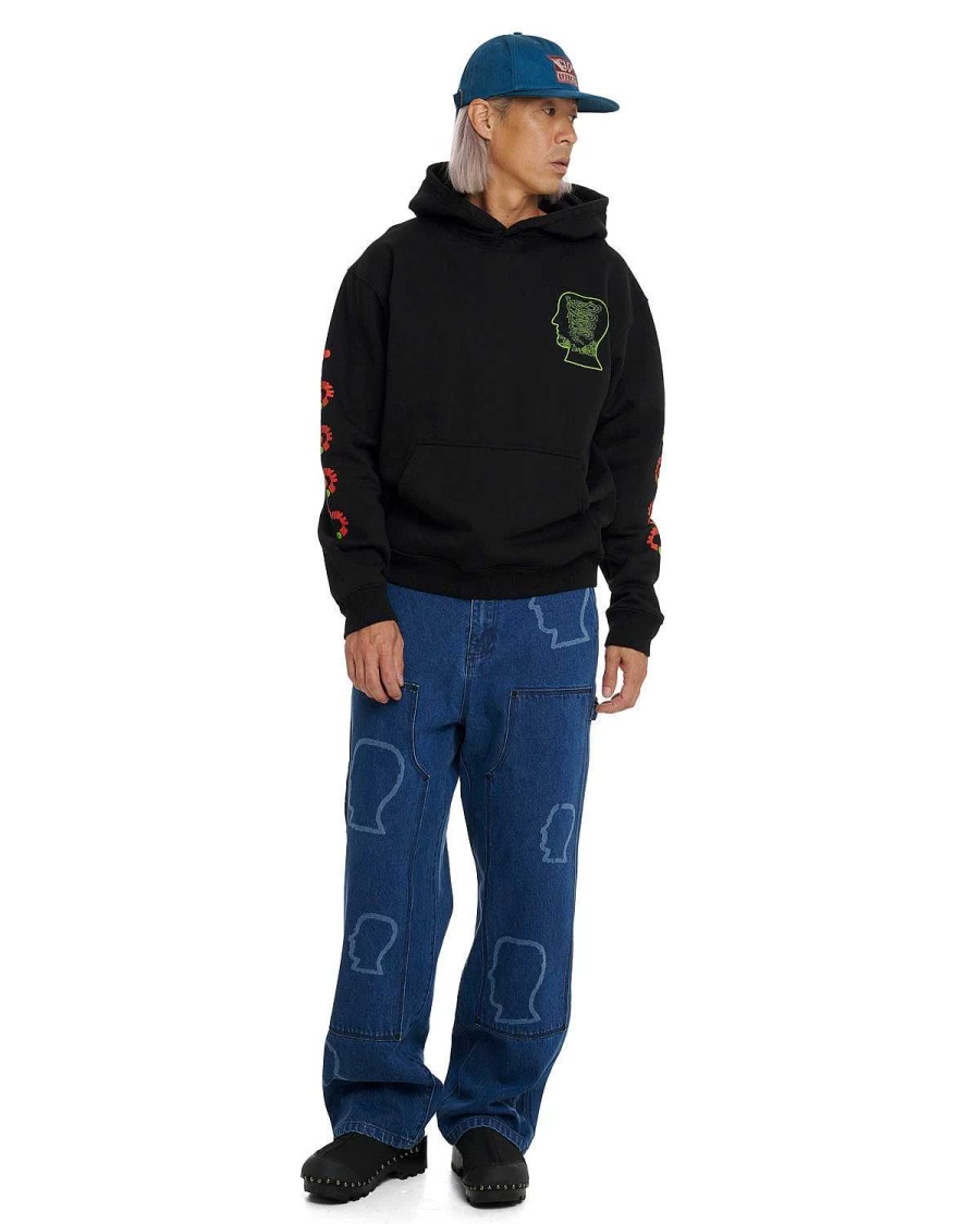 Brain Dead Indigo Denim Double-Knee Utility Work Pants
