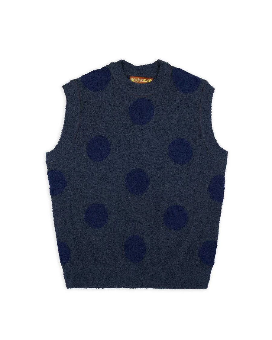Teddy Fur Dot Knit Vest