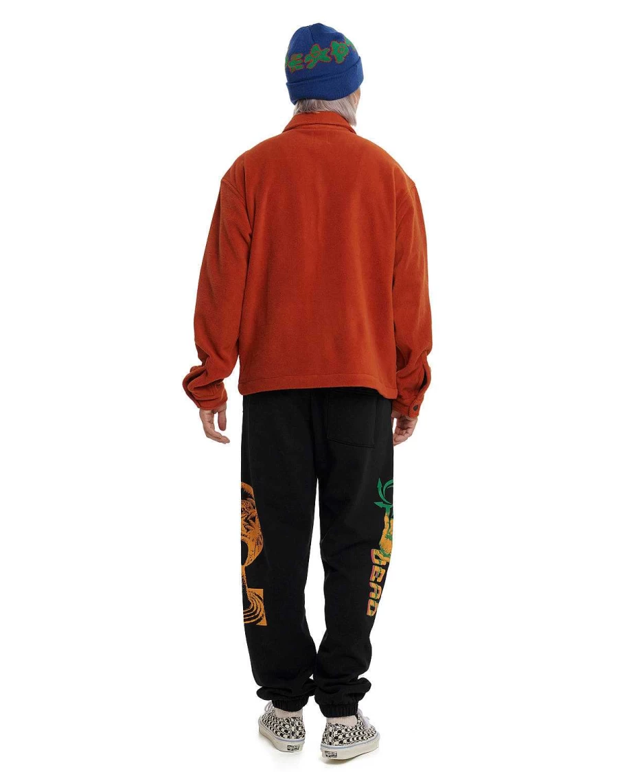 Brain Dead Burnt Orange Polar Fleece Climber Shirt - Outdoor Activewear