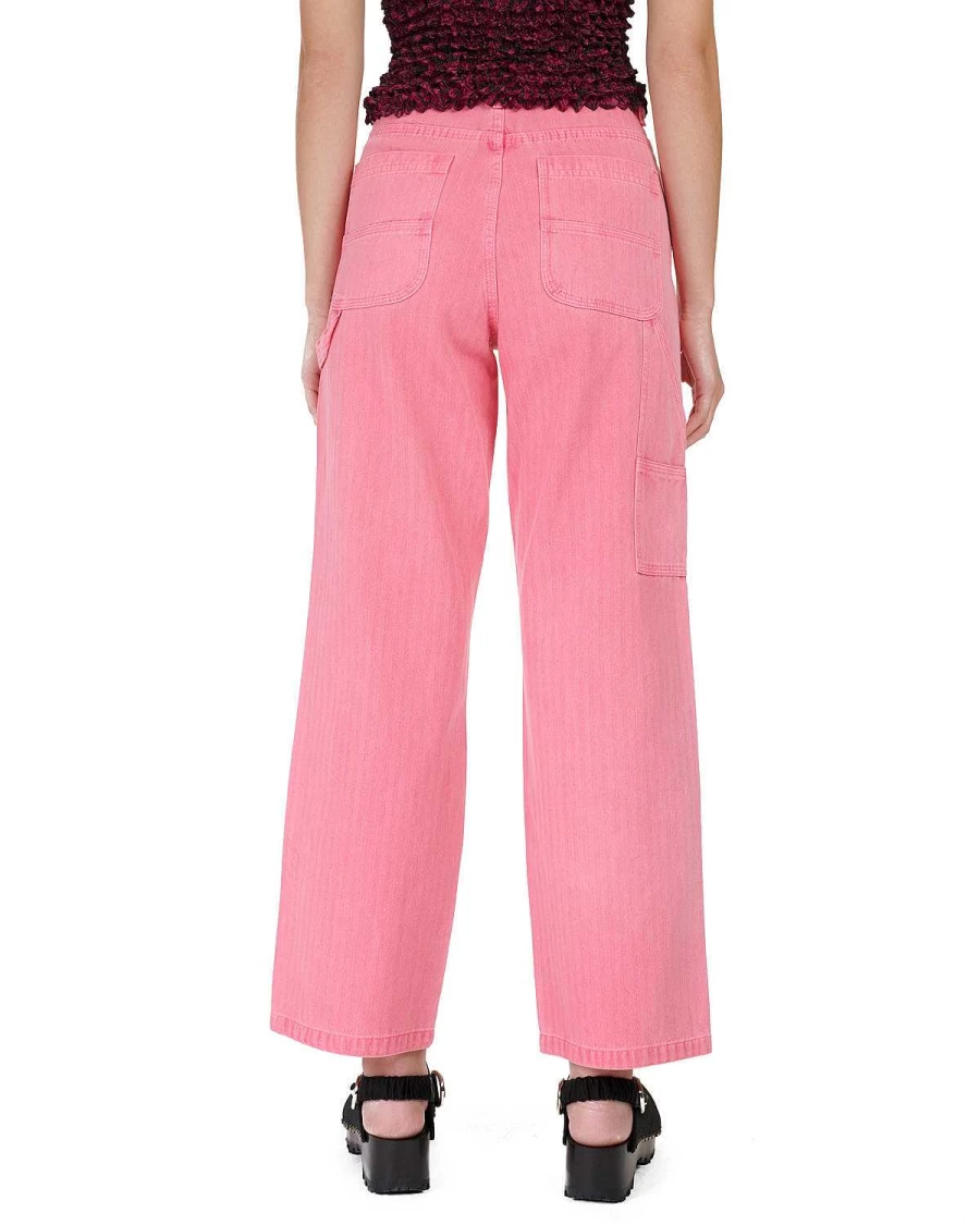 Brain Dead Pink Herringbone Utility Pants for Men - Stylish & Functional Cargo Trousers