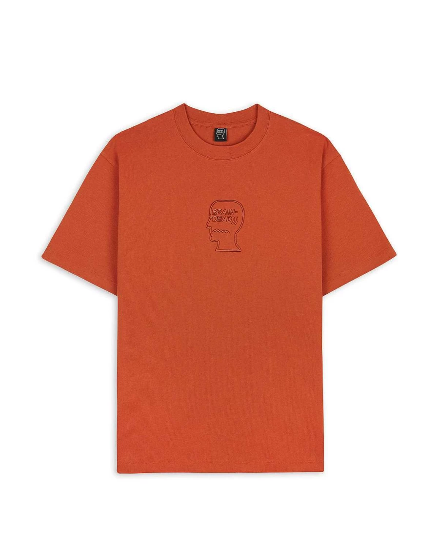 3D Embroidered Logohead Heavy Weight T-Shirt - Rust