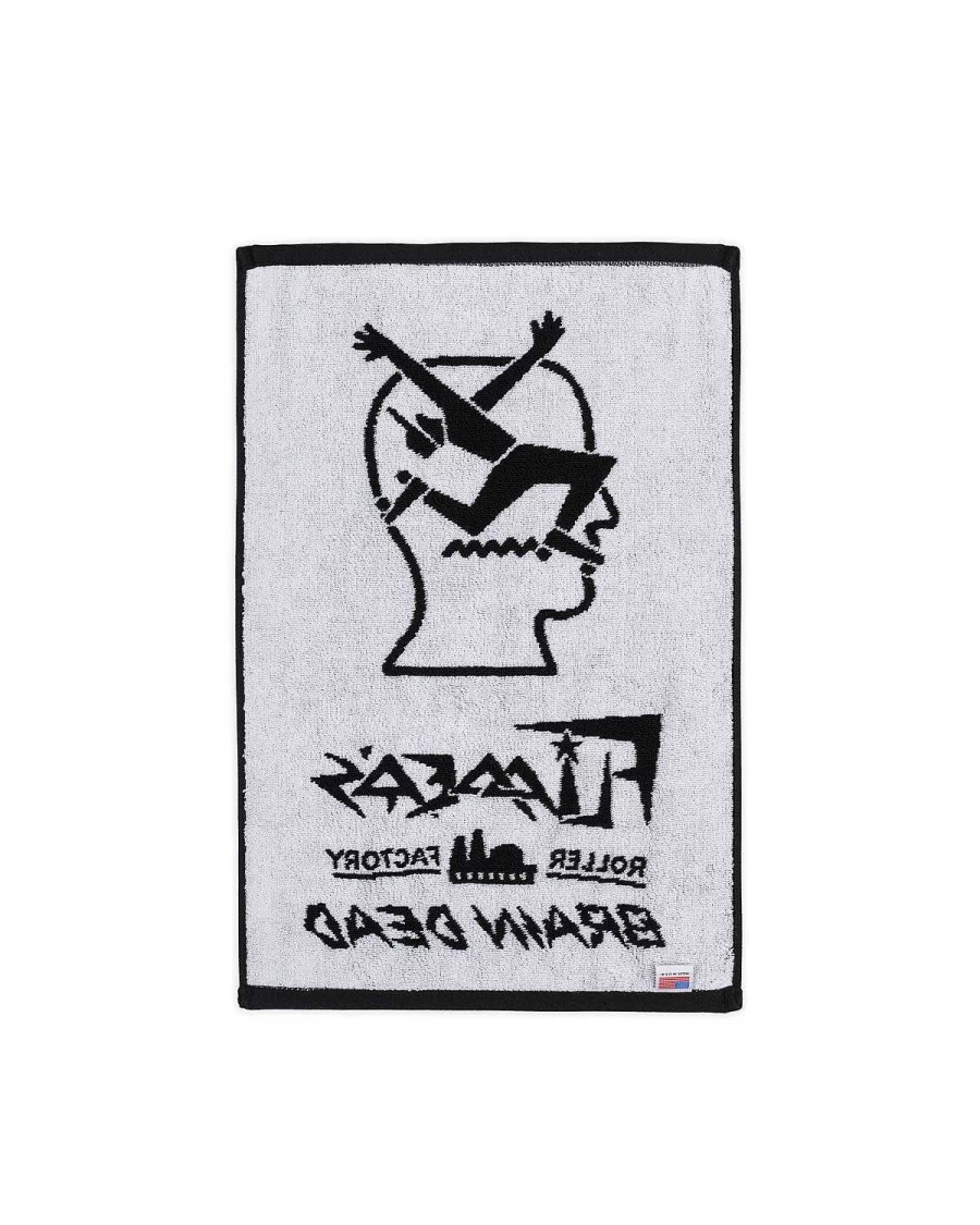 Brain Dead X Flippers Roller Factory Hand Towel - Black
