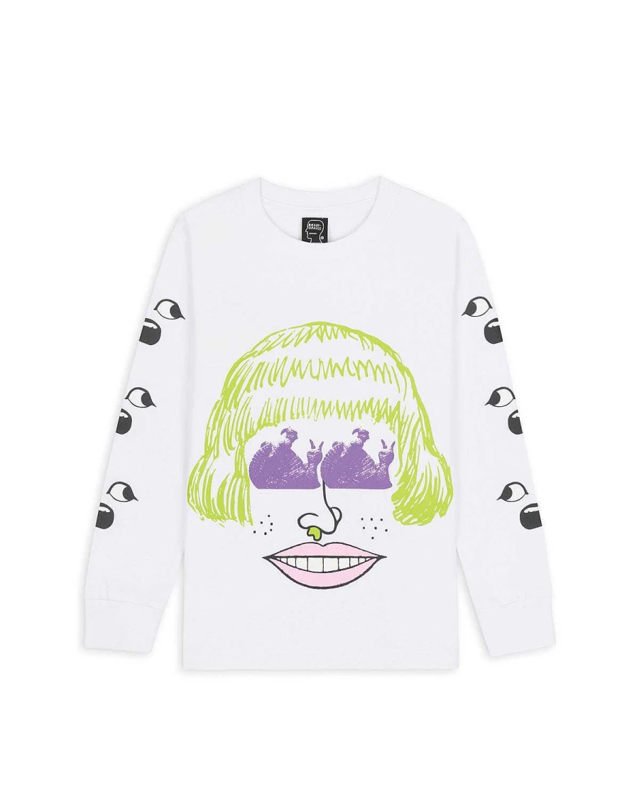 Brain Dead Kids Snails & Snot Graphic Long Sleeve T-Shirt - White