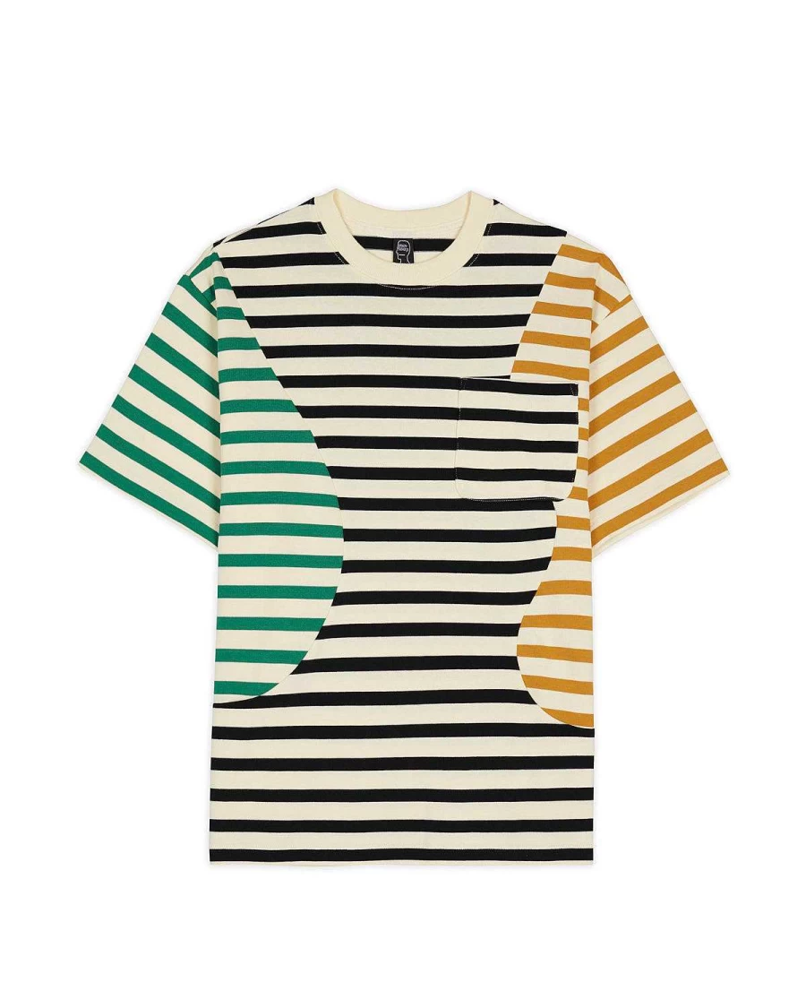 Organic Paneled Stripe Short Sleeve T-Shirt
