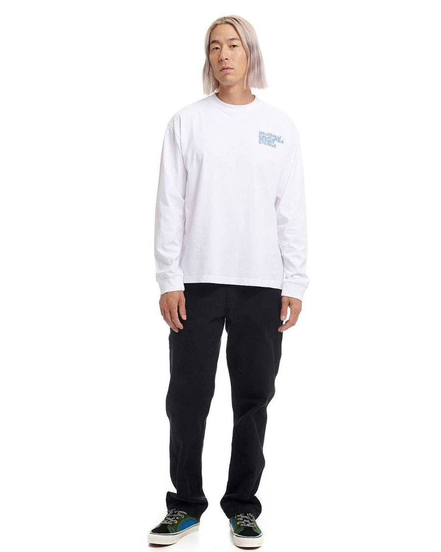 Brain Dead White "Permit Everything" Graphic Long Sleeve T-Shirt