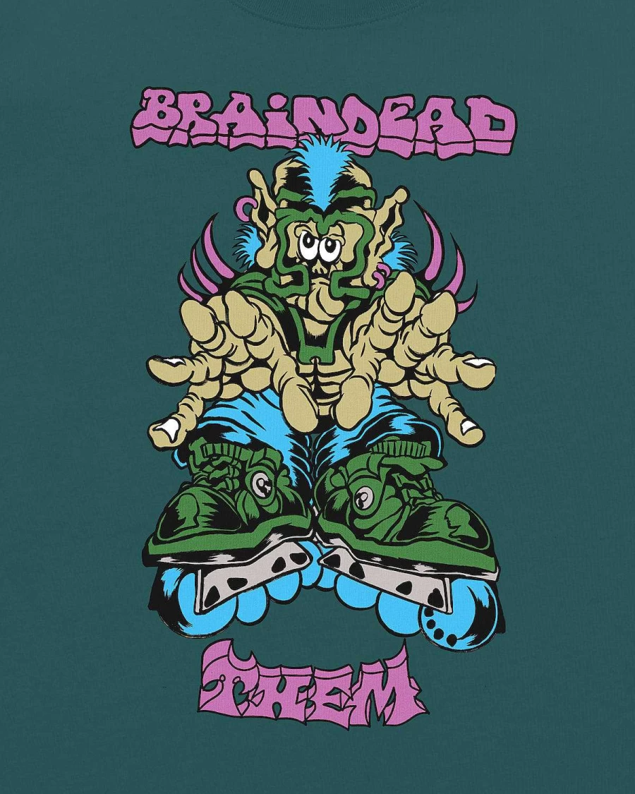 Brain Dead X Them Skates Kogan Big Guy T-Shirt - Forest Green