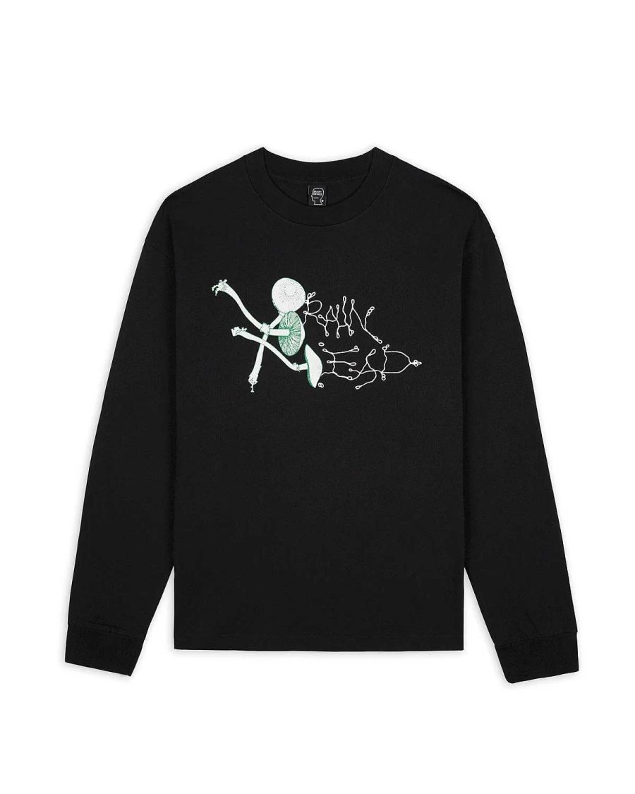 Post-Human Laboratories Black Graphic Long Sleeve T-Shirt