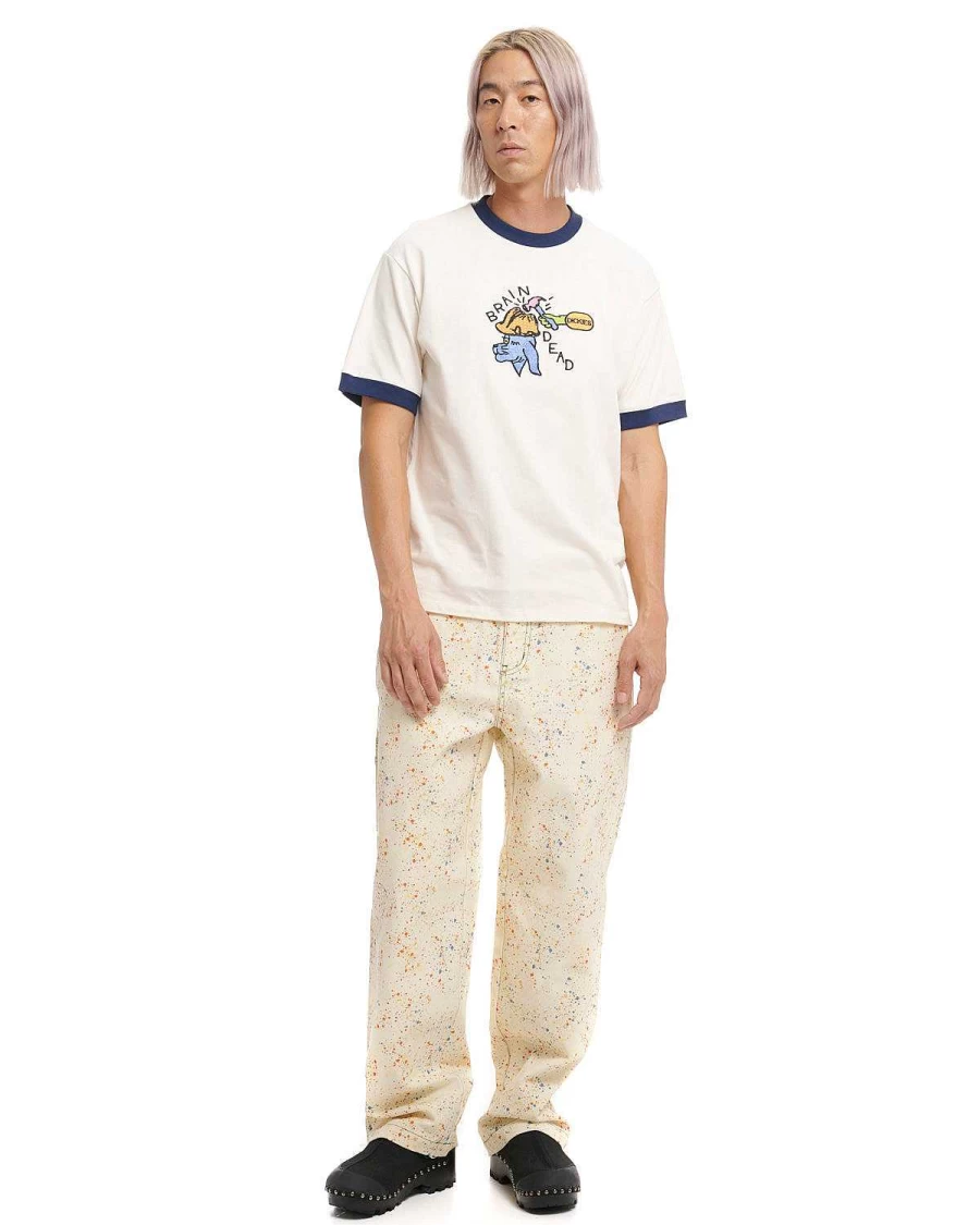 Brain Dead Men's Whisper White Utility Gardening Pants - Durable Outdoor Workwear