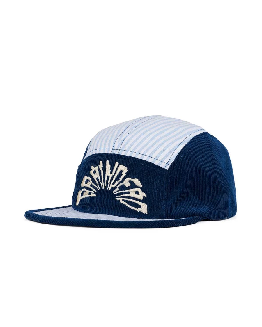 Maritime Seersucker 5 Panel Camp Hat