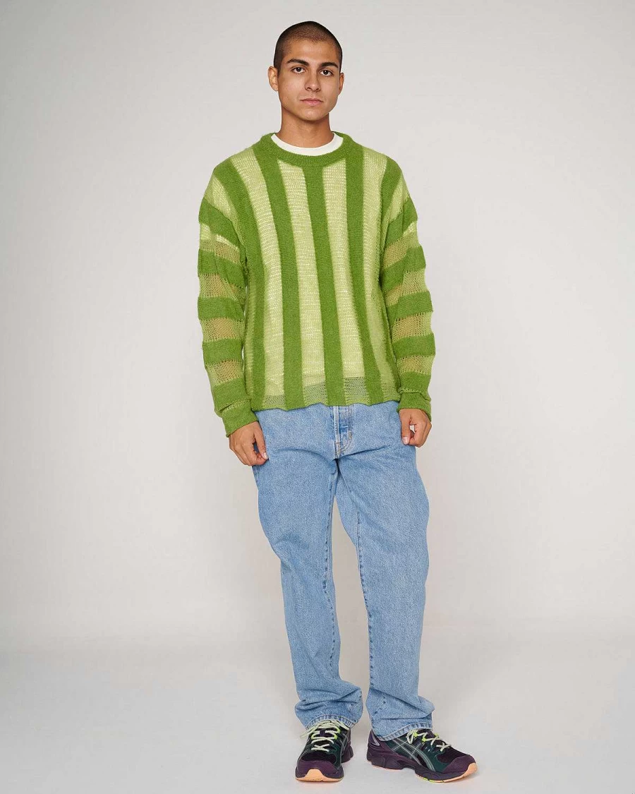 Brain Dead Vintage Green Cozy Sweater - Soft Crewneck Pullover