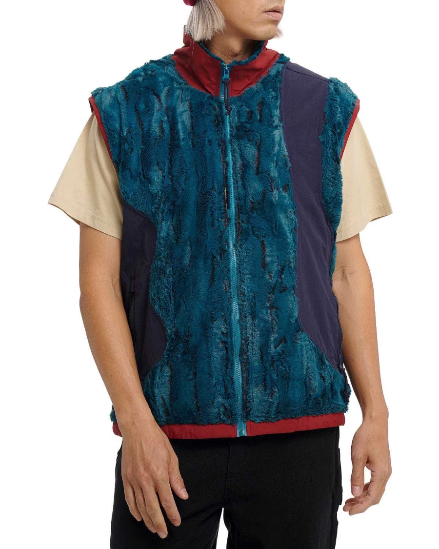 Organic Paneled Fur Vest