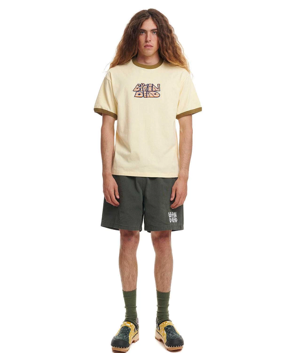 Brain Dead Washed Black Distressed Streetwear Cargo Shorts - Pigment Core Cotton Casualwear