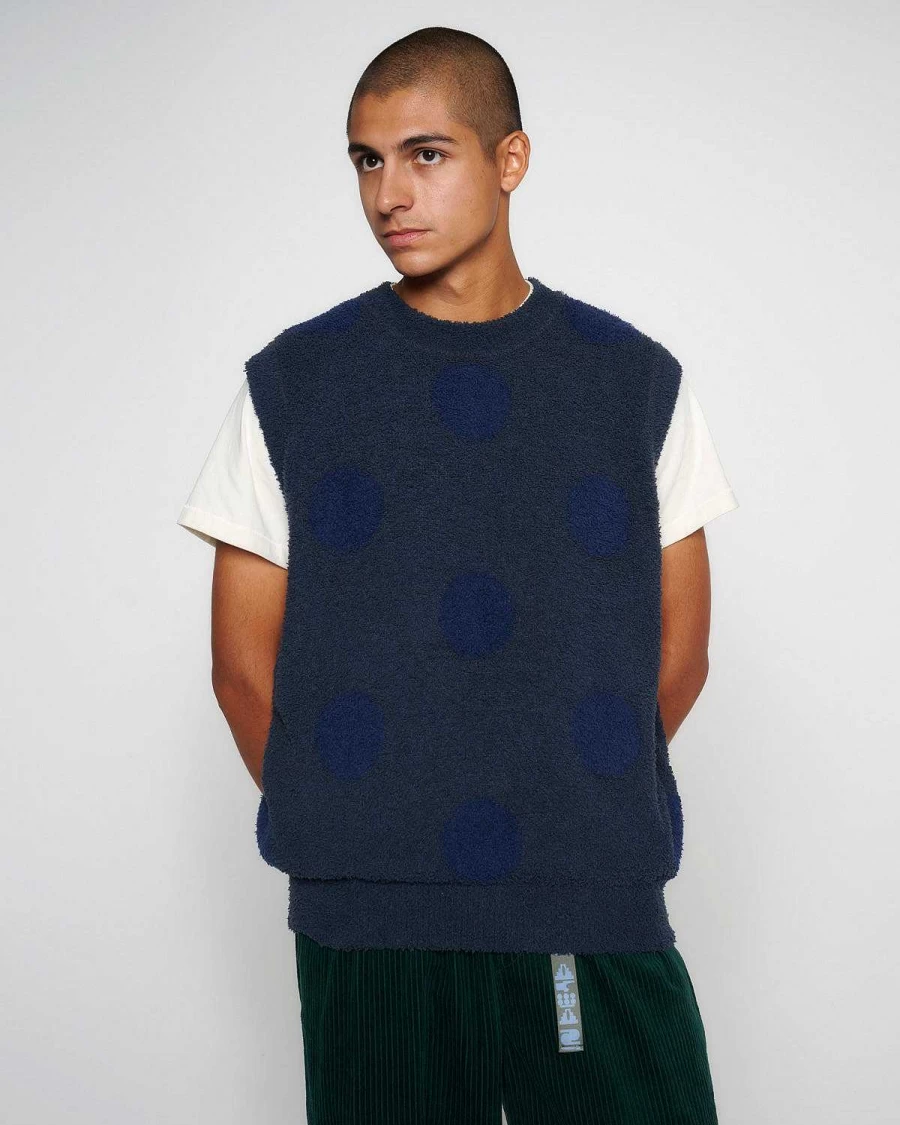 Teddy Fur Dot Knit Vest