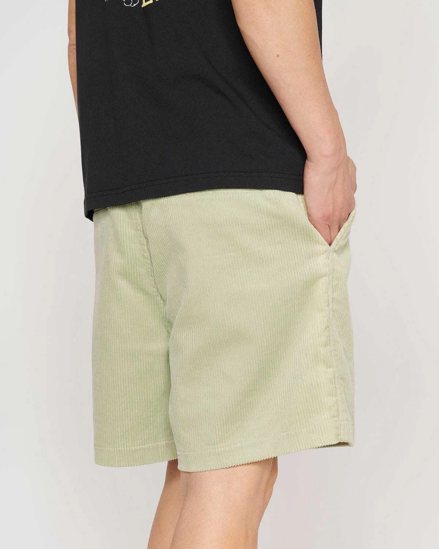 Brain Dead Men's Corduroy Climber Shorts - Lichen Green Outdoor Utility Apparel
