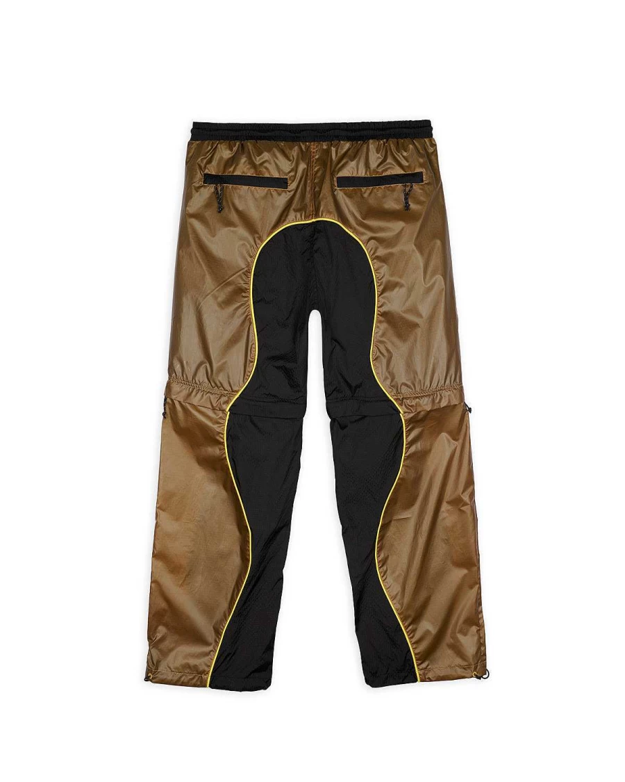 Brain Dead Thermo-Reactive Zip-Off Running Pants with Thermal Heat Technology - Brown