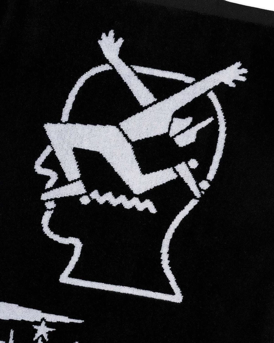 Brain Dead X Flippers Roller Factory Hand Towel - Black