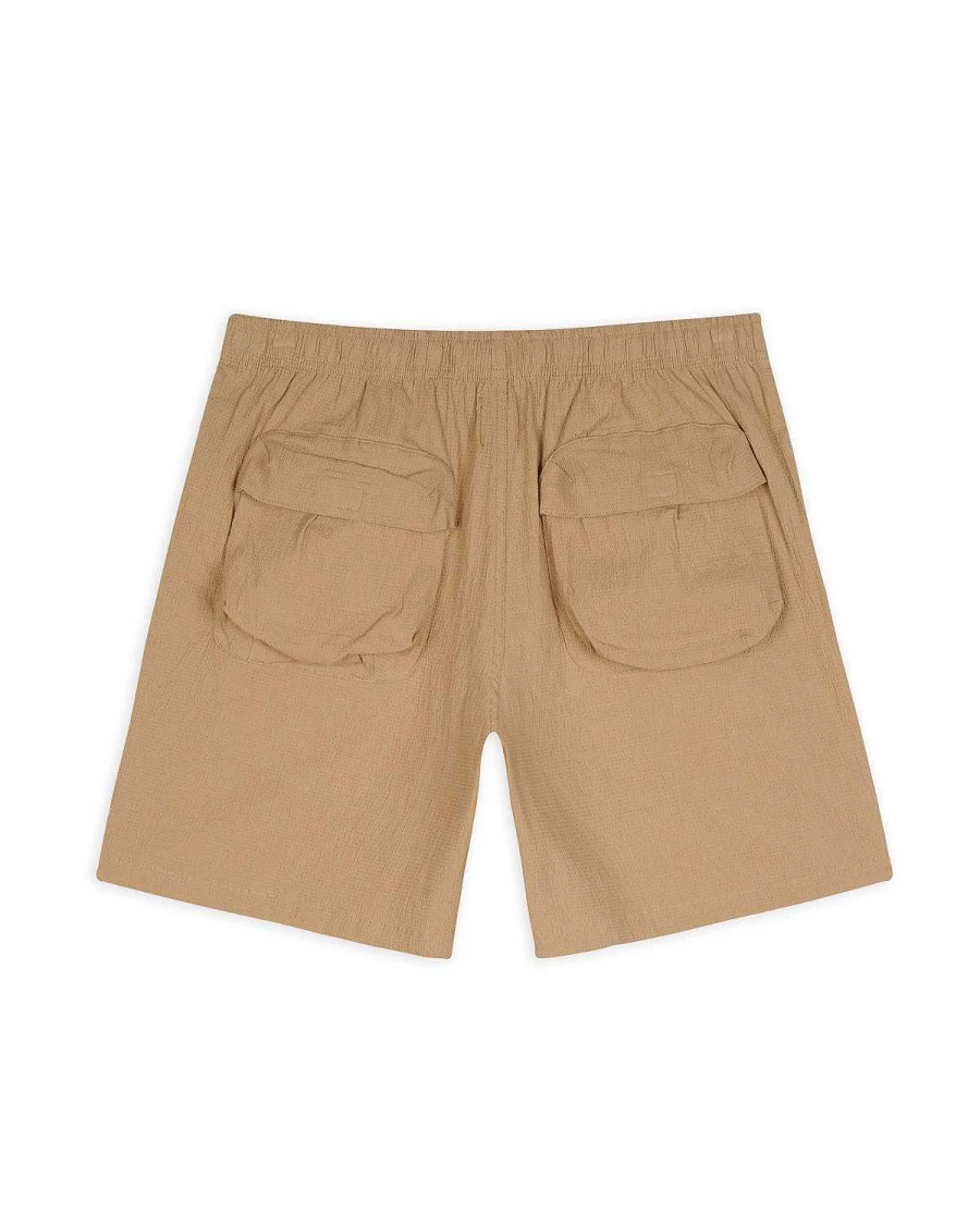 Brain Dead Men's Nutmeg 3D Pocket Outdoor Hiking Shorts - Casual Streetwear Design