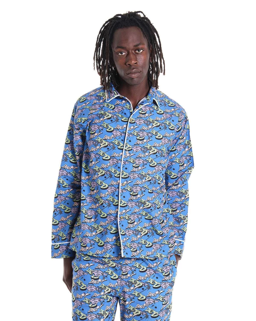 Brain Dead Multi-Color Graphic Print Pajama Top | Streetwear Sleepwear