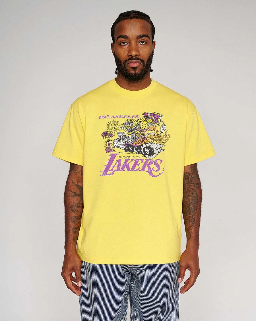 Brain Dead X Nba Los Angeles Lakers T-Shirt - Yellow