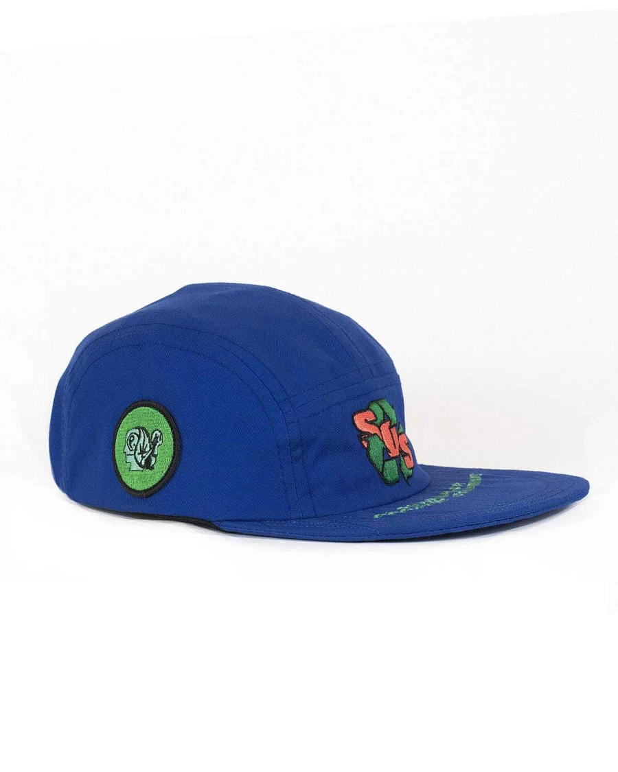 Brain Dead X Peter Sutherland Organic Solutions Long Brim Sport Hat - Royal Blue