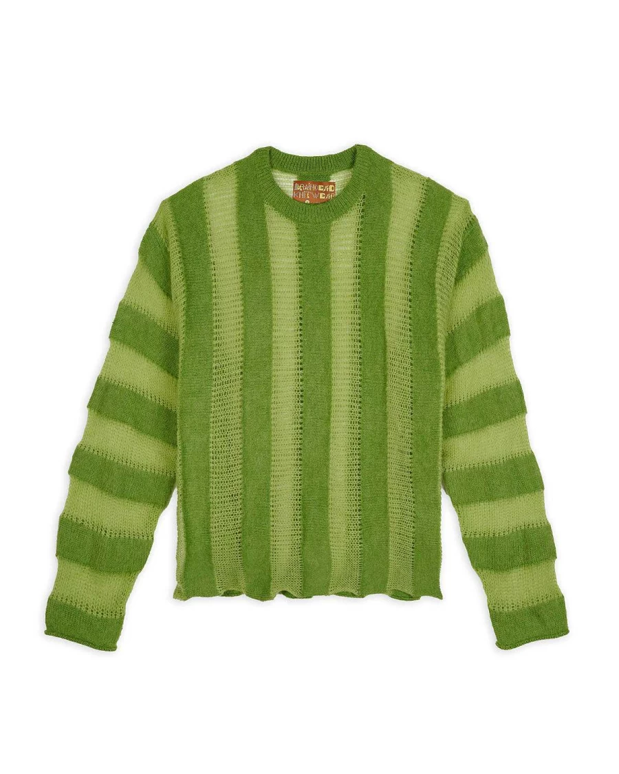 Brain Dead Vintage Green Cozy Sweater - Soft Crewneck Pullover