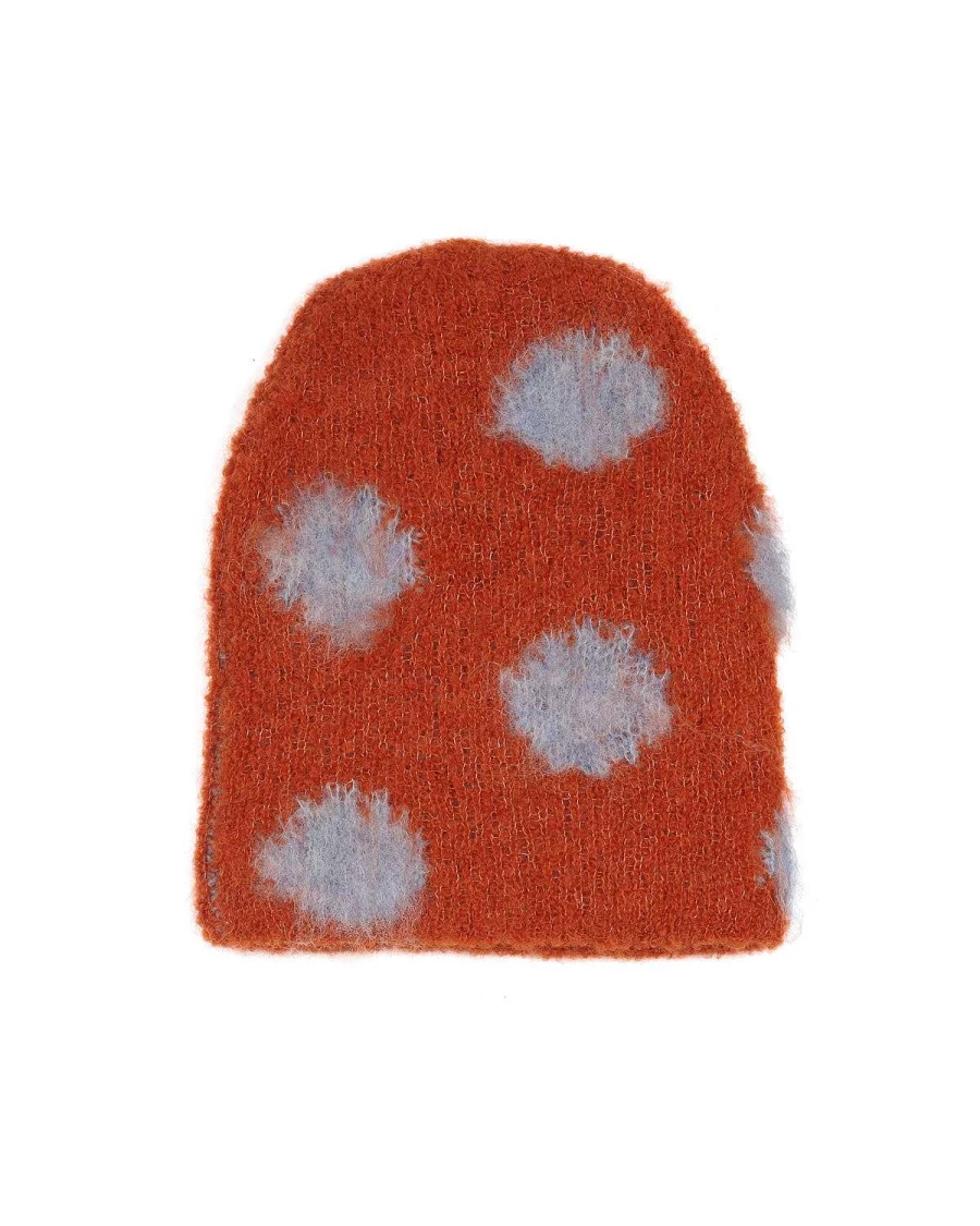 Polka Dot Beanie - Terracotta